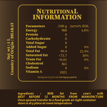 Farmwalaz A2 Vedic Bilona Ghee